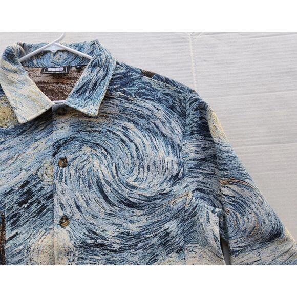 Super Massive Jacket Men’s L Starry Night Van Gogh Tapestry Woven Art Statement - Picture 5 of 7
